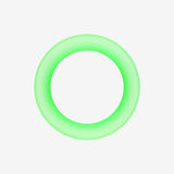 Detail View 3 of A Pair of Ultra Thin Flexible Silicone Ear Skin Double Flared Tunnel Plug-Green