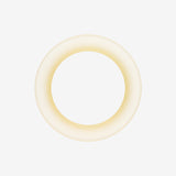 Detail View 3 of A Pair of Ultra Thin Flexible Silicone Ear Skin Double Flared Tunnel Plug-Peach