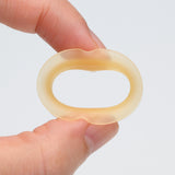 Detail View 2 of A Pair of Ultra Thin Flexible Silicone Ear Skin Double Flared Tunnel Plug-Peach