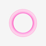 Detail View 3 of A Pair of Ultra Thin Flexible Silicone Ear Skin Double Flared Tunnel Plug-Pink