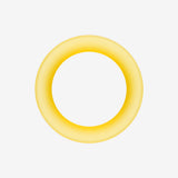 Detail View 3 of A Pair of Ultra Thin Flexible Silicone Ear Skin Double Flared Tunnel Plug-Yellow