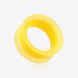 A Pair of Ultra Thin Flexible Silicone Ear Skin Double Flared Tunnel Plug