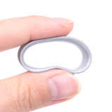 Detail View 3 of A Pair of Ultra Flexible Metallic Silver Silicone Double Flared Tunnel Plug