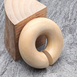 Detail View 3 of A Pair of Crocodile Wood Hoop Hanger Plug-Yellow