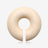 A Pair of Crocodile Wood Hoop Hanger Plug-Yellow