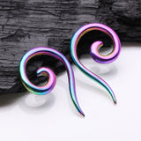 Detail View 1 of A Pair of Colorline Steel Spiral Tail Ear Weight Hanger Plug