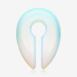 A Pair of Opalite Stone Keyhole Ear Weight Gauge Hanger
