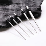 14 to 6 GA Steel Taper with O-Rings Ear Stretching Kit