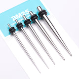 14 to 6 GA Steel Taper with O-Rings Ear Stretching Kit