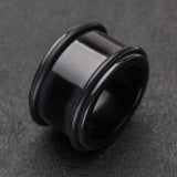 Detail View 1 of A Pair of Basic UV Acrylic No Flare Regs Ear Gauge Tunnel Plug-Black