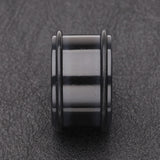 Detail View 2 of A Pair of Basic UV Acrylic No Flare Regs Ear Gauge Tunnel Plug-Black