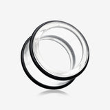 A Pair of Basic UV Acrylic No Flare Regs Ear Gauge Tunnel Plug