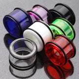 Detail View 4 of A Pair of Basic UV Acrylic No Flare Regs Ear Gauge Tunnel Plug-Green