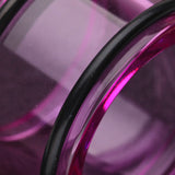 Detail View 3 of A Pair of Basic UV Acrylic No Flare Regs Ear Gauge Tunnel Plug-Purple