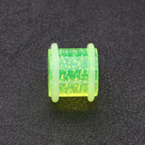 Detail View 2 of A Pair of Glitter Shimmer Acrylic Regs Ear Gauge Plug-Green