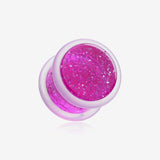 A Pair of Glitter Shimmer Acrylic Regs Ear Gauge Plug