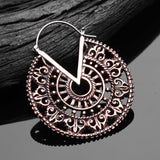 Detail View 2 of A Pair of Vintage Royal Divine Emblem Copper Plug Hoop Earring