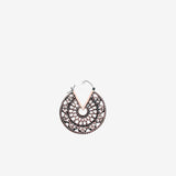 Detail View 1 of A Pair of Vintage Royal Divine Emblem Copper Plug Hoop Earring