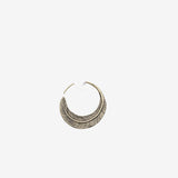 Detail View 1 of A Pair of Mystic Feather Loop Golden Brass Plug Hoop Earring