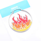 Detail View 3 of A Pair of High Flame Art Plug Hoop Earring