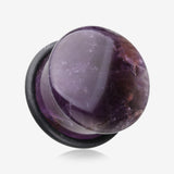 A Pair of Amethyst Stone Single Flared Plug with O-Ring