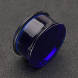 Detail View 1 of A Pair of Basic UV Acrylic Single Flared Ear Gauge Plug-Blue