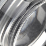 Detail View 3 of A Pair of Basic UV Acrylic Single Flared Ear Gauge Plug-Clear Gem