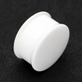 Detail View 1 of A Pair of Basic UV Acrylic Single Flared Ear Gauge Plug-White