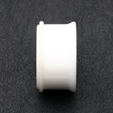 Detail View 2 of A Pair of Basic UV Acrylic Single Flared Ear Gauge Plug-White