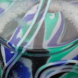 Detail View 3 of A Pair of Vibrant Marble Swirls Single Flared Ear Gauge Plug-Green/Blue