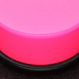 Detail View 3 of A Pair of Neon Colored UV Acrylic Single Flared Ear Gauge Plug-Pink
