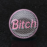 A Pair of Retro Bitch Single Flared Ear Gauge Plug