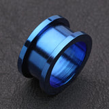A Pair of Colorline Steel Screw-Fit Ear Gauge Tunnel Plug