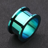 A Pair of Colorline Steel Screw-Fit Ear Gauge Tunnel Plug