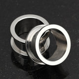 A Pair of Basic Steel Screw-Fit Ear Gauge Tunnel Plug