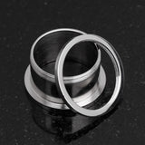 A Pair of Basic Steel Screw-Fit Ear Gauge Tunnel Plug