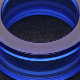 Detail View 3 of A Pair of Basic UV Acrylic Screw-Fit Ear Gauge Tunnel Plug-Blue