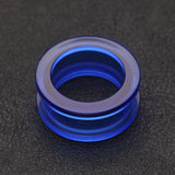 Detail View 1 of A Pair of Basic UV Acrylic Screw-Fit Ear Gauge Tunnel Plug-Blue