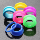 Detail View 4 of A Pair of Neon Colored UV Acrylic Screw-Fit Ear Gauge Tunnel Plug-Pink