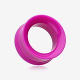 A Pair of Solid UV Smooth Flared Screw-Fit Ear Gauge Tunnel Plug