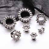 Detail View 2 of A Pair of Skulls Circle of Doom Screw-Fit Steel Tunnel Plug