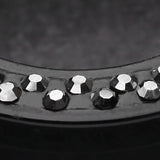 Detail View 3 of A Pair of Multi-Gem Sparkle Acrylic Flesh Tunnel Ear Gauge Plug-Black
