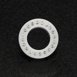 Detail View 2 of A Pair of Gems Encircle Screw-Fit Ear Gauge Tunnel Plug-White/Clear