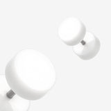 Detail View 1 of A Pair of Solid Acrylic Faux Gauge Plug Earring-White