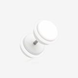 A Pair of Solid Acrylic O-Ring Faux Gauge Plug Earring