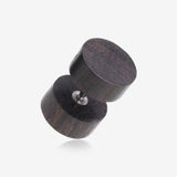 A Pair of Arang Wood Fake Plug Earring