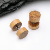 Detail View 1 of A Pair of Gamal Wood Fake Plug Earring