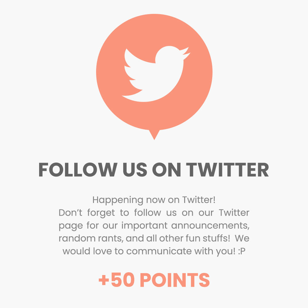 Follow us on twitter. Happening now on Twitter! Don’t forget to follow us on our Twitter page for our important announcements, random rants, and all other fun stuffs!  We would love to communicate with you!