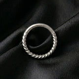 Implant Grade Titanium Braided Rope Clicker Hoop Ring