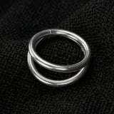 Implant Grade Titanium Double Lined Clicker Hoop Ring